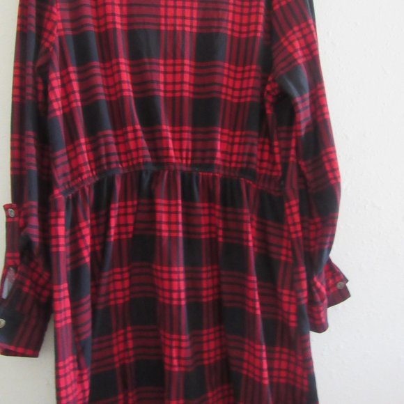 Derek Heart Red plaid Dress Size XL - Picture 8 of 9